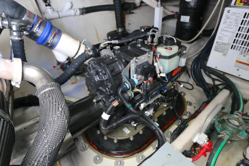 Slide: The Image of Engine room of 2013 Meridian 441 Sedan with visible mechanical components. - 17