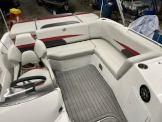 Slide: The Image of 2023 Hurricane SS188 boat interior with white and red seating. - 6