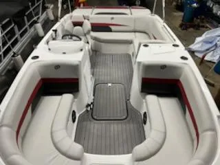 Slide: The Image of 2023 Hurricane SS188 boat interior with white and red seating. - 9