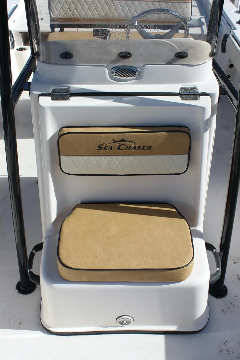 Slide: The Image of 2023 Sea Chaser 26 LX boat console with cushioned seating - 10