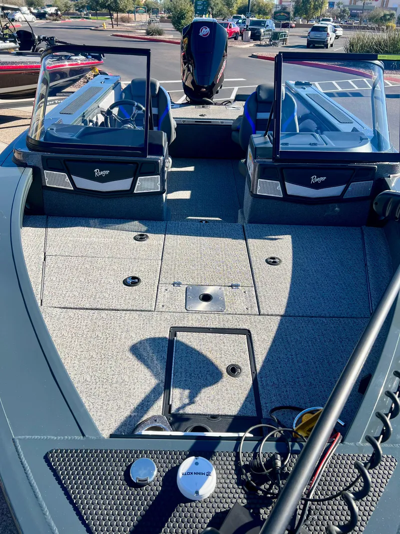 Slide: The Image of 2023 Ranger VX1788 WT fishing boat with dual consoles and spacious deck. - 4