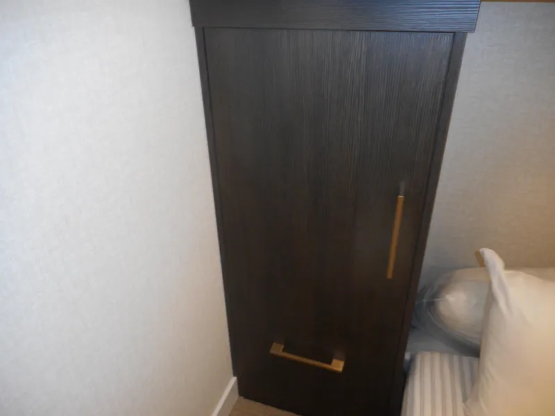 Slide: The Image of Dark wood cabinet with gold handle, Adonia Sojourn Trip #9, 2021. - 27