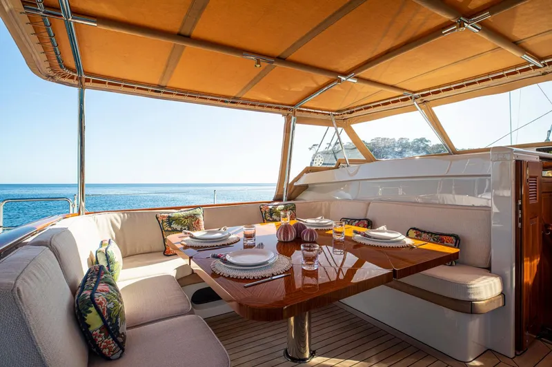Slide: The Image of Luxurious dining area on a 1998 Alloy Yachts Cruising Ketch. - 16