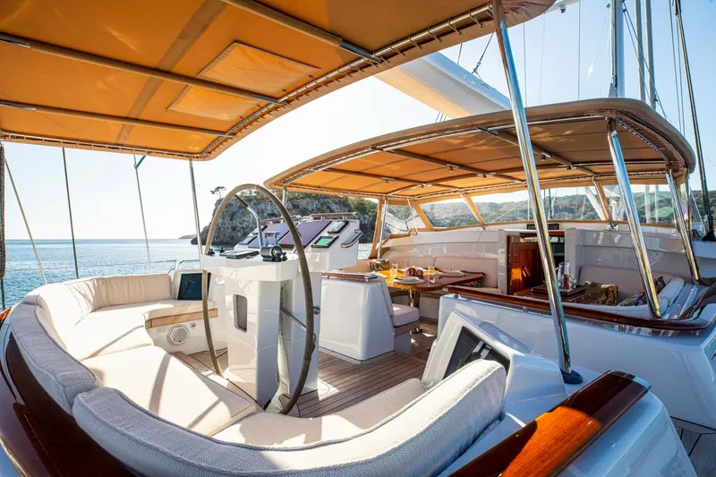 Slide: The Image of Luxurious interior of a 1998 Alloy Yachts Cruising Ketch. - 18