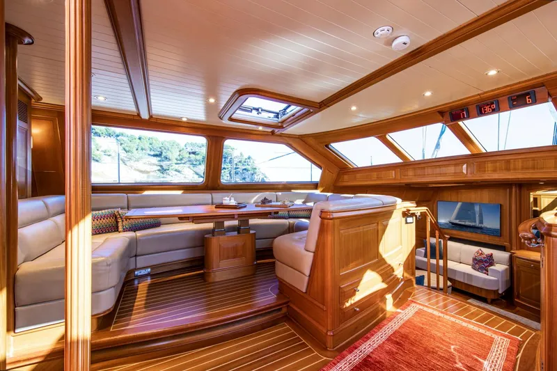 Slide: The Image of Luxurious interior of a 1998 Alloy Yachts Cruising Ketch. - 25