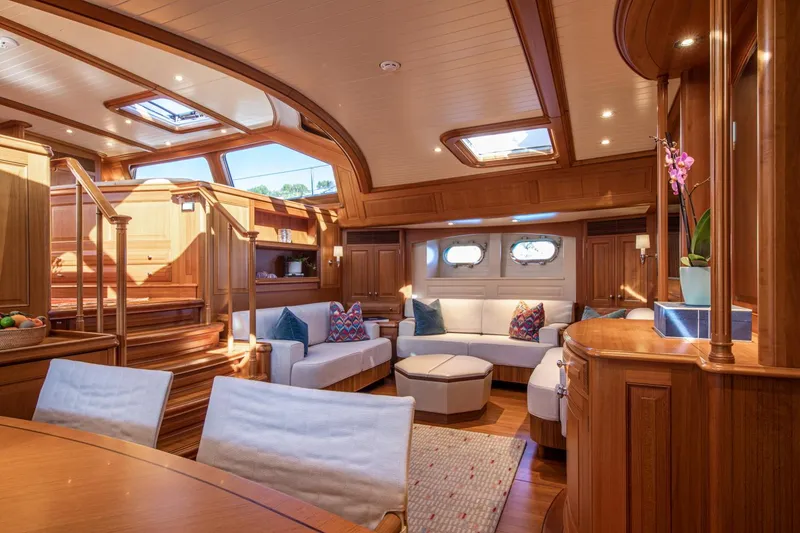 Slide: The Image of Luxurious interior of a 1998 Alloy Yachts Cruising Ketch. - 28
