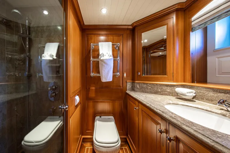 Slide: The Image of Luxurious bathroom on Alloy Yachts Cruising Ketch 1998. - 32