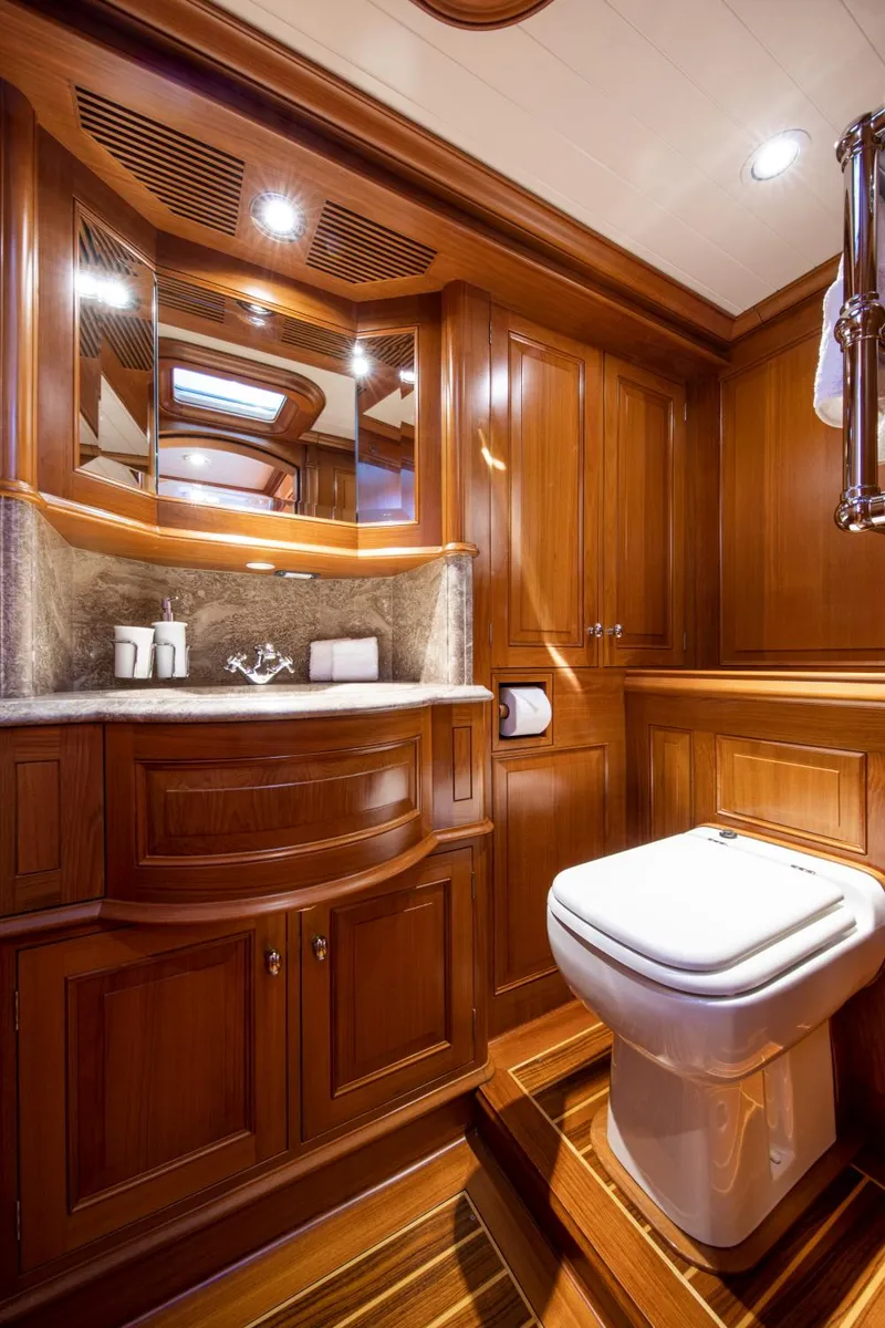 Slide: The Image of Luxurious bathroom in a 1998 Alloy Yachts Cruising Ketch. - 37