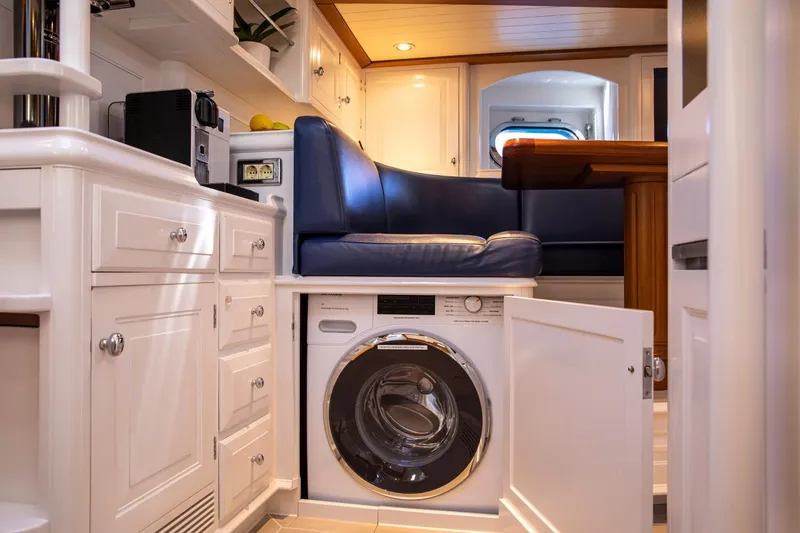 Slide: The Image of Interior of a 1998 Alloy Yachts Cruising Ketch with washing machine. - 42