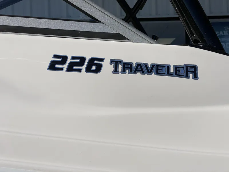Slide: The Image of 2023 Sea Fox 226 Traveler boat model nameplate. - 5