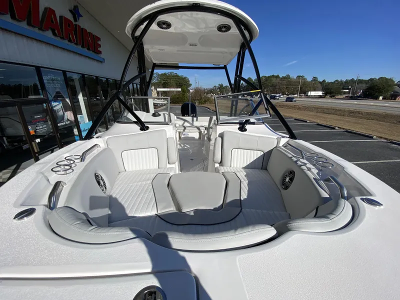 Slide: The Image of 2023 Sea Fox 226 Traveler boat with spacious seating and modern design. - 7