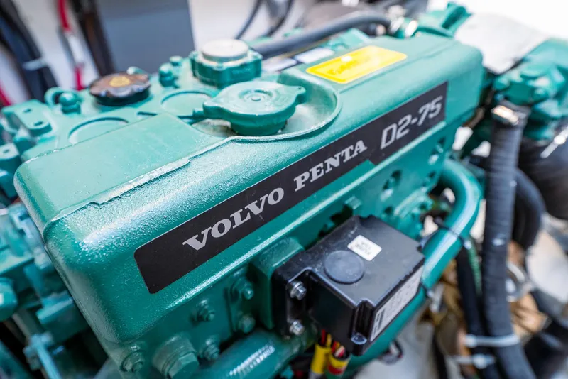 Slide: The Image of Close-up of Volvo Penta D2-75 engine in 2025 Tartan 455 sailboat. - 29