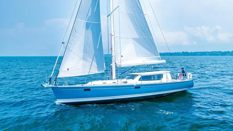 The Image of 2025 Tartan 455 sailboat cruising on open water. - 0