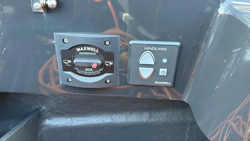 Slide: The Image of Control panel of a 2020 BRABUS Shadow 900 Sun Top with Maxwell windlass system. - 33