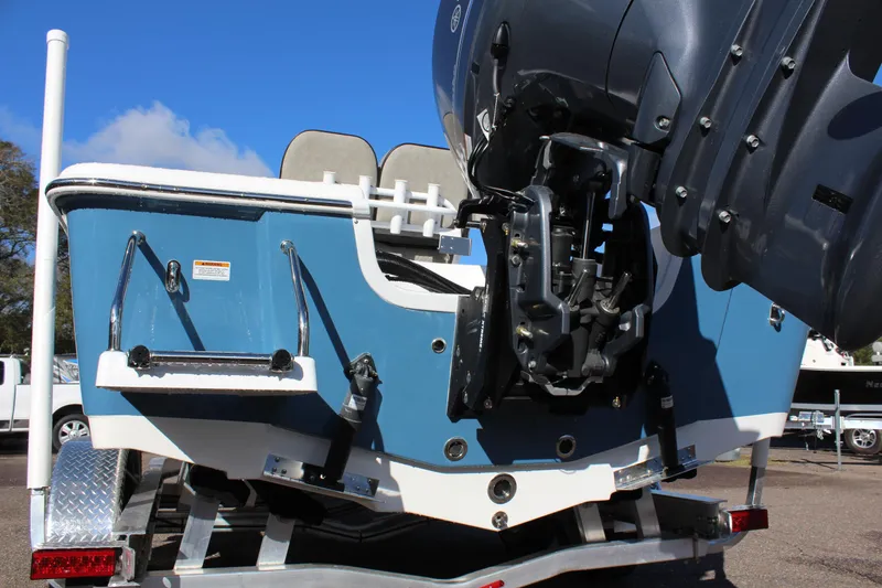 Slide: The Image of 2023 Sea Pro 208 Bay boat rear view with outboard motor. - 9