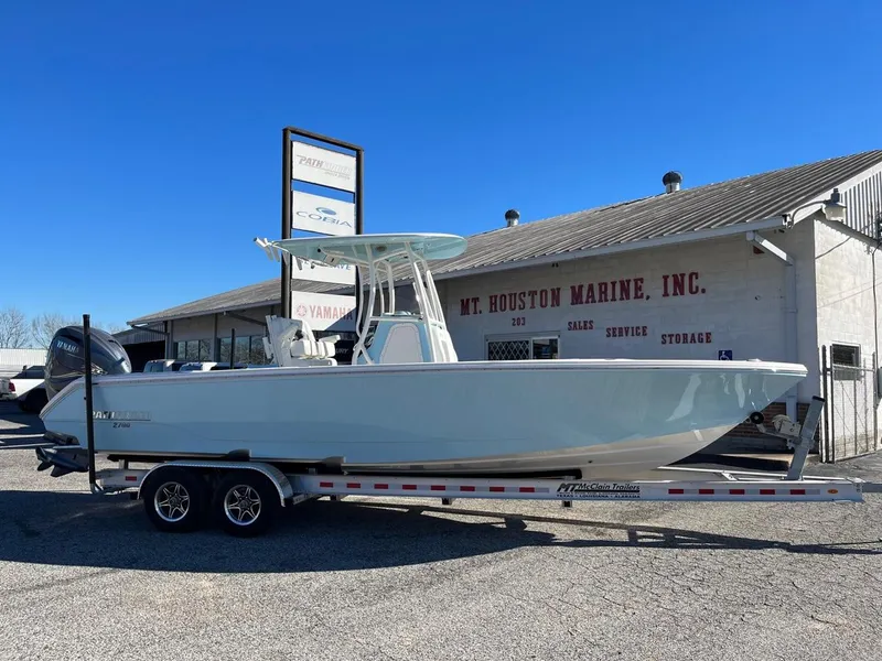 Slide: The Image of 2023 Pathfinder 2700 Open boat on trailer at Mt. Houston Marine, Inc. dealership. - 0