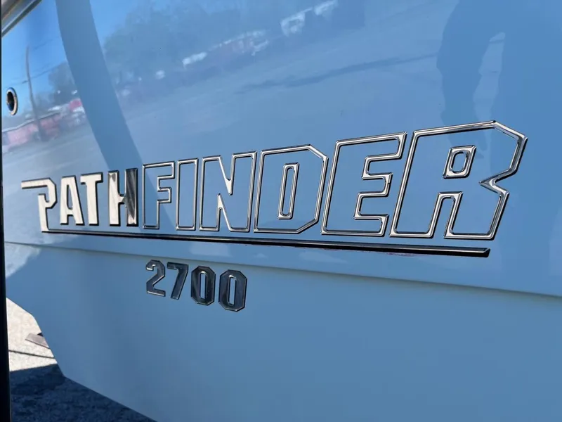 Slide: The Image of 2023 Pathfinder 2700 Open boat model nameplate. - 7