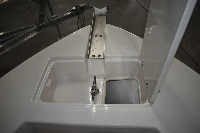 Slide: The Image of 2023 Sea Chaser 20 HFC boat storage compartment and anchor locker. - 47