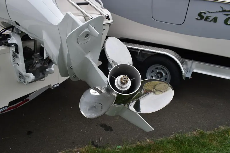 Slide: The Image of Close-up of a 2023 Sea Chaser 22 HFC boat propeller. - 18