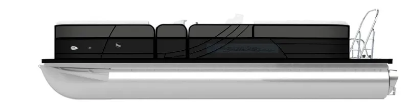 Slide: The Image of 2023 South Bay 224FCR3.0 pontoon boat, side view. - 2