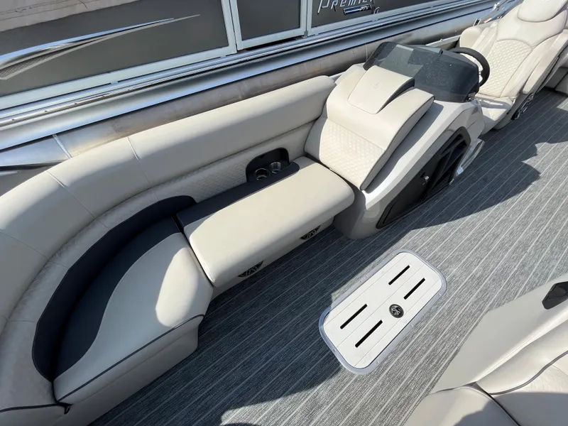 Slide: The Image of 2022 Premier 250 Solaris RF boat interior with luxurious seating and modern design. - 18
