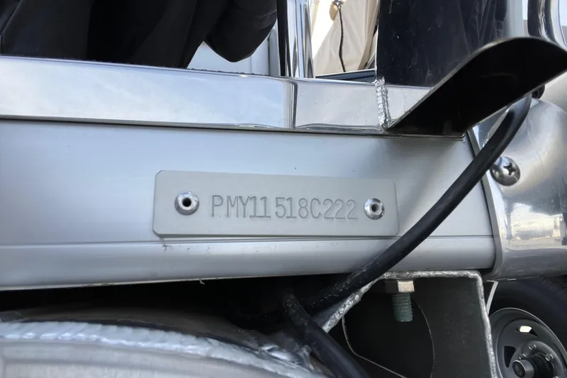 Slide: The Image of 2022 Premier 250 Solaris RF boat identification plate with serial number. - 23