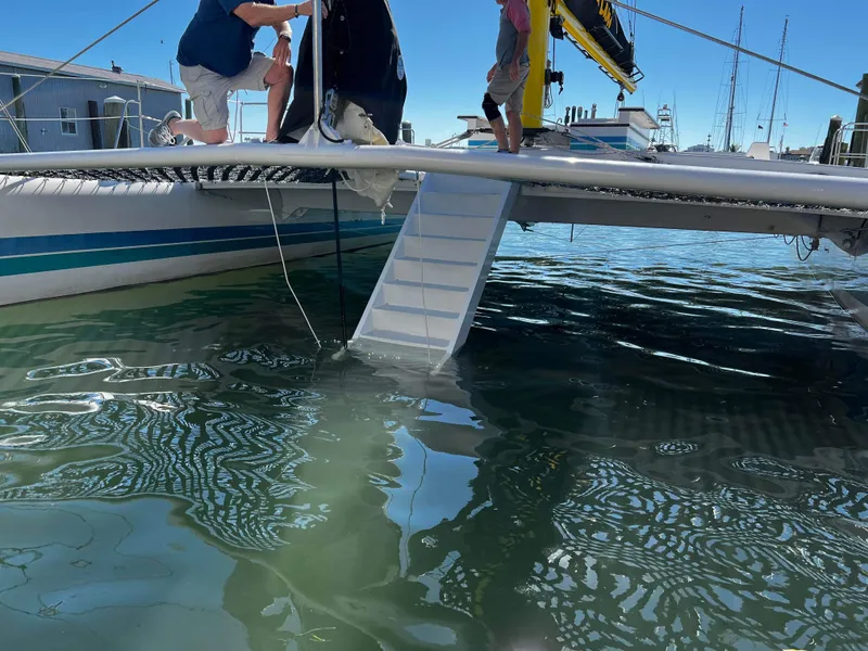 Slide: The Image of Robertson Custom Catamaran / Sloop Rig 1992 - 88