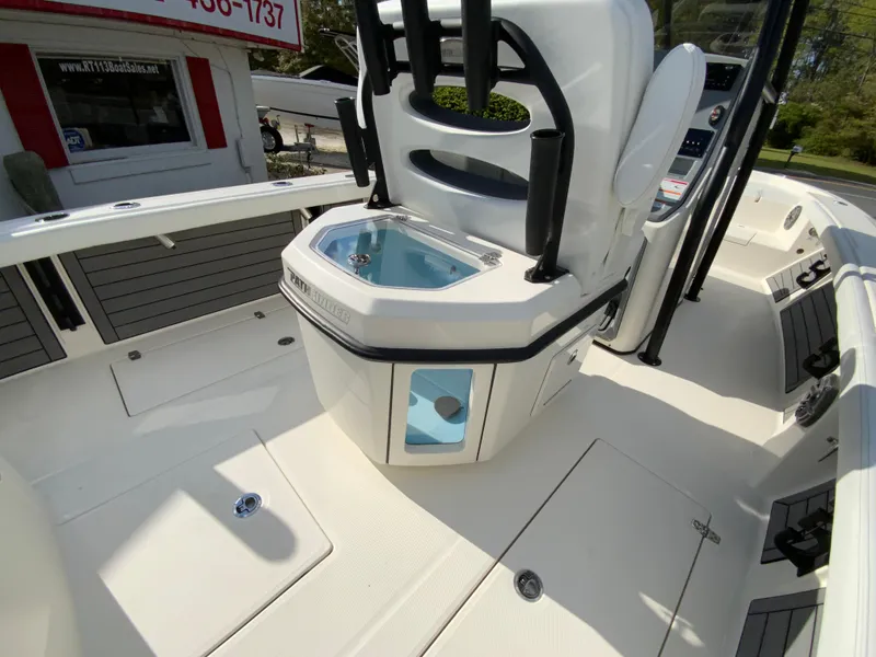 Slide: The Image of 2024 Pathfinder 2400 Open boat interior with livewell and seating. - 14