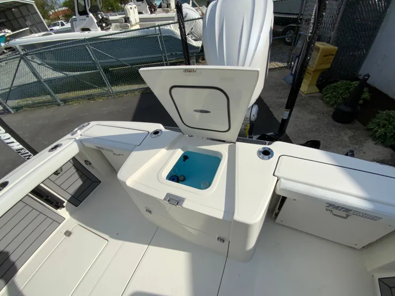 Slide: The Image of 2024 Pathfinder 2400 Open boat with open storage compartment. - 20