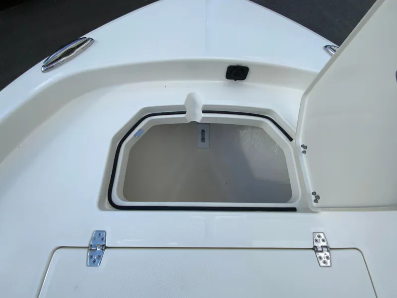 Slide: The Image of 2024 Pathfinder 2400 Open boat storage compartment. - 27