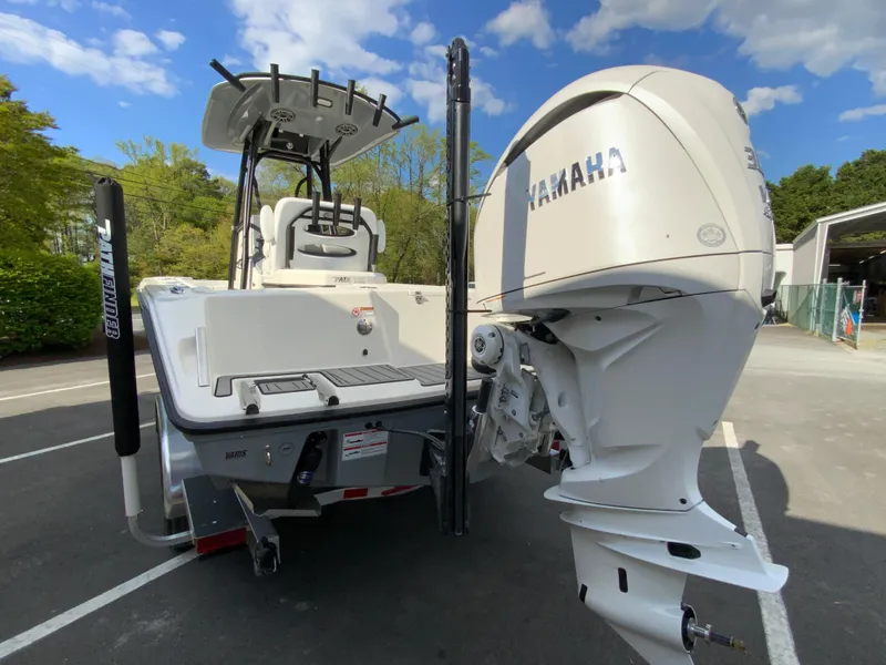 Slide: The Image of 2024 Pathfinder 2400 Open boat with Yamaha outboard motor. - 9