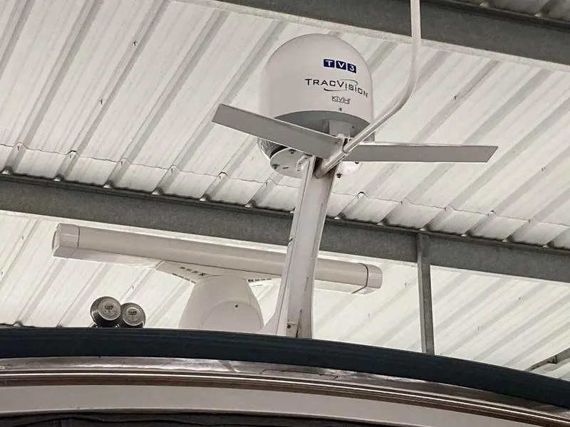 Slide: The Image of Radar and satellite equipment on a 2018 Cobalt A40 Coupe boat. - 3