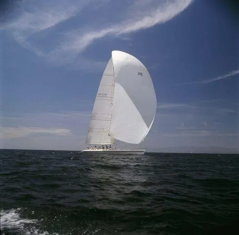 Slide: The Image of 1996 Custom 100' Sailing Yacht on open sea under clear blue sky - 41