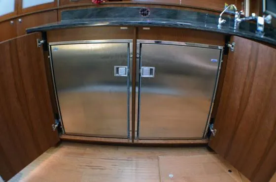 Slide: The Image of Stainless steel cabinets in 2012 Sea Ray 540 Sundancer yacht kitchen. - 31