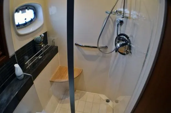 Slide: The Image of Luxurious shower area in 2012 Sea Ray 540 Sundancer yacht bathroom. - 38