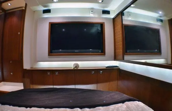 Slide: The Image of Luxurious interior of 2012 Sea Ray 540 Sundancer yacht with modern entertainment system. - 41