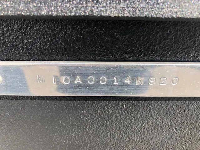 Slide: The Image of VIN plate on 2020 Montara 25' Surf Boss boat. - 26