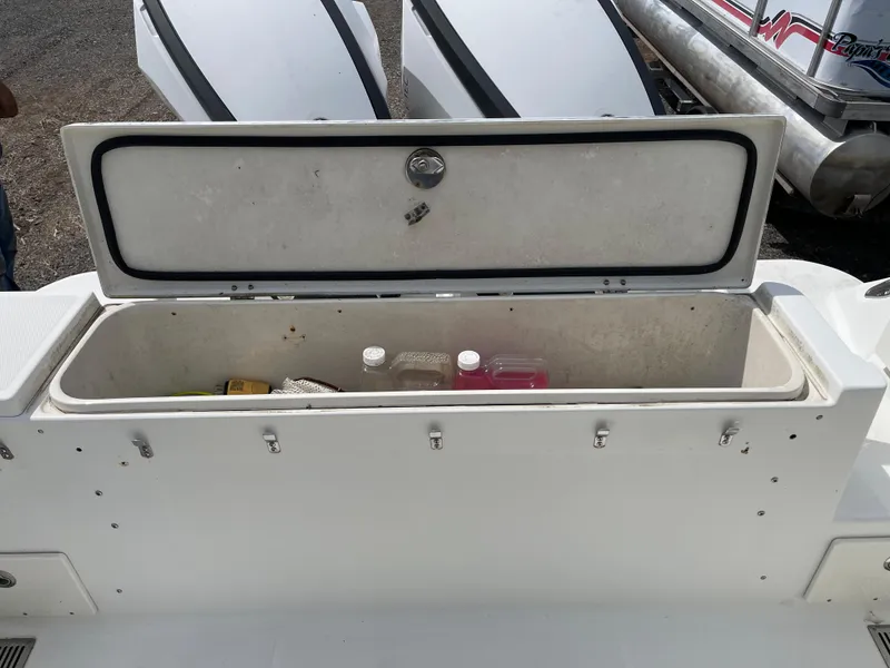 Slide: The Image of Open storage compartment on a 2009 Hydra-Sports 2900 CC boat. - 15