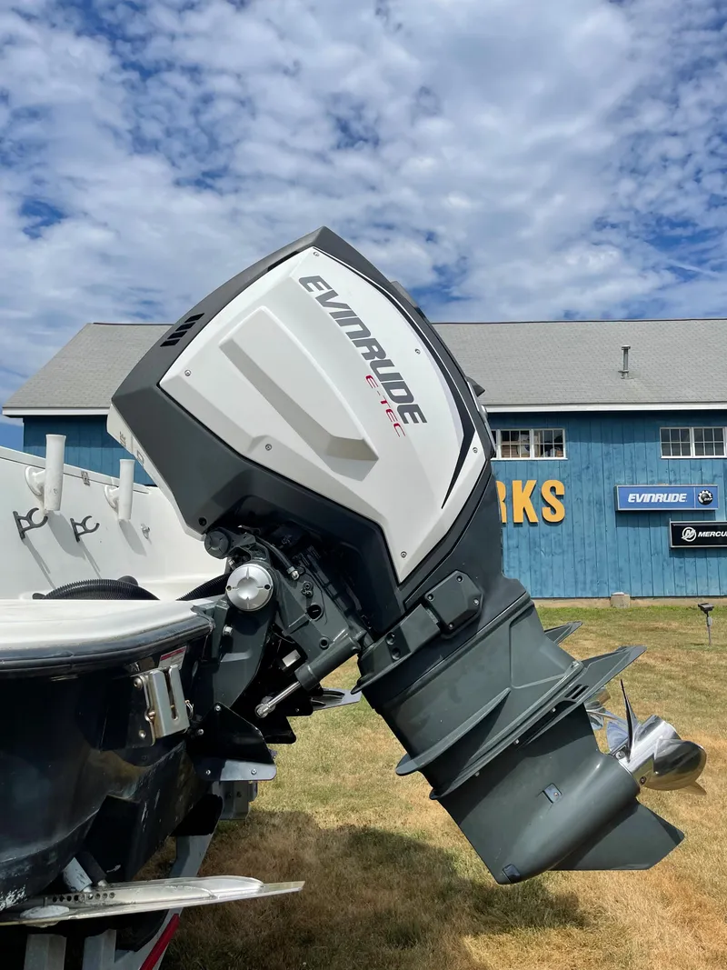 Slide: The Image of 2009 Hydra-Sports 2900 CC with Evinrude outboard motor. - 3