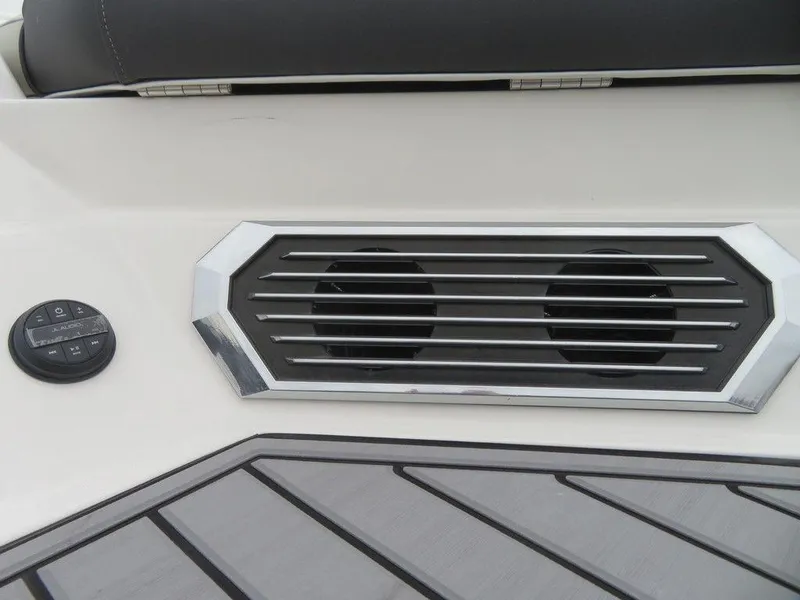 Slide: The Image of 2023 Starcraft SVX IO 210 boat speaker and control panel. - 17