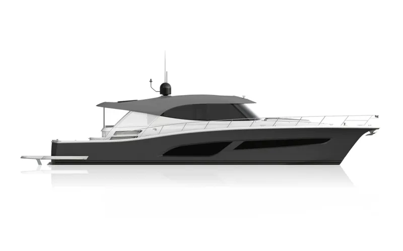The Image of 2026 Riviera 645 SUV luxury yacht, side view, sleek design, modern features. - 0