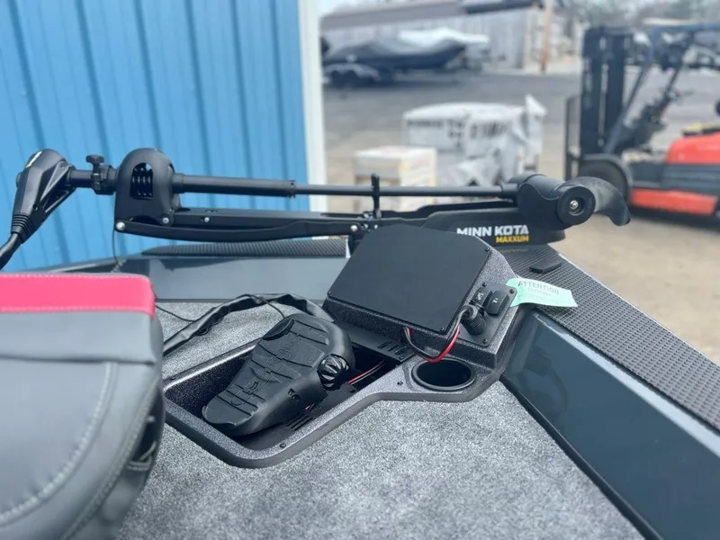 Slide: The Image of 2023 Ranger RT188P boat with Minn Kota trolling motor and control panel. - 4