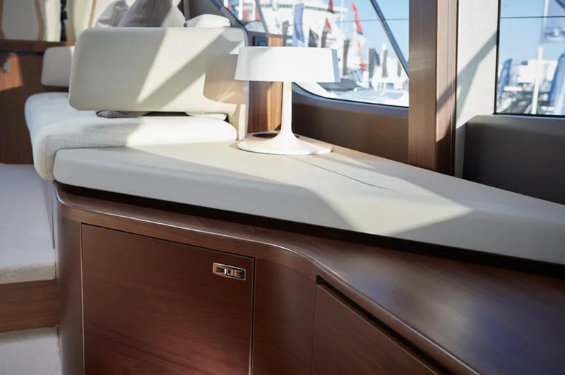Slide: The Image of Interior of 2025 Princess F55 yacht with modern furnishings and sleek design. - 22