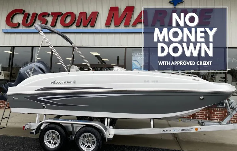 The Image of 2023 Hurricane SunDeck Sport 188 OB boat at Custom Marine dealership, no money down offer. - 0