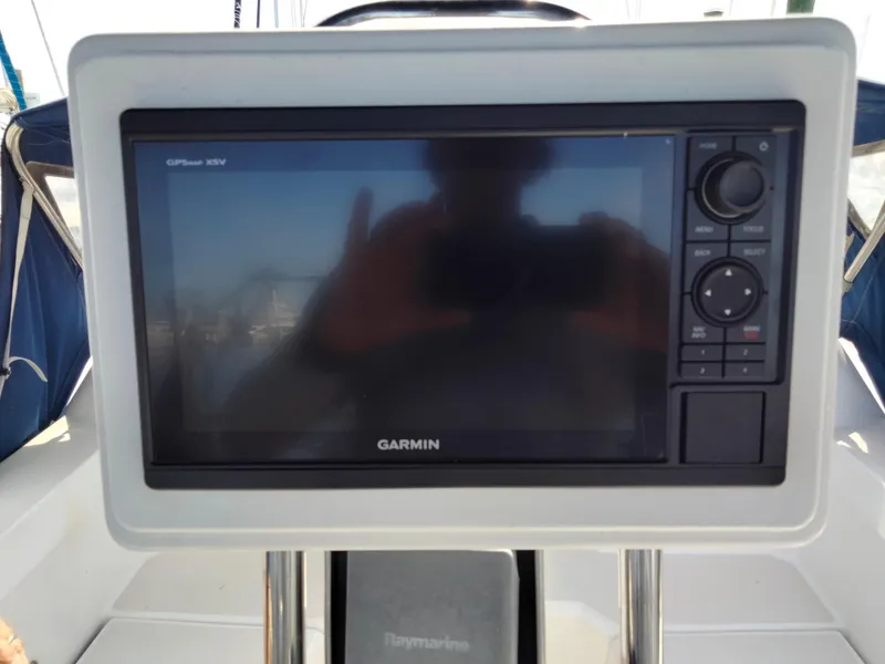 Slide: The Image of Garmin GPS display on 1989 Sabre 34 MK II sailboat. - 11