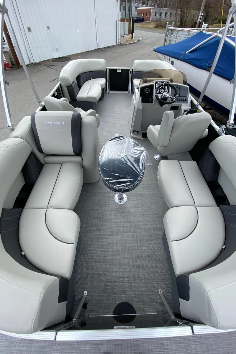Slide: The Image of Interior view of 2026 Sylvan Mirage 820 LZ pontoon boat. - 4