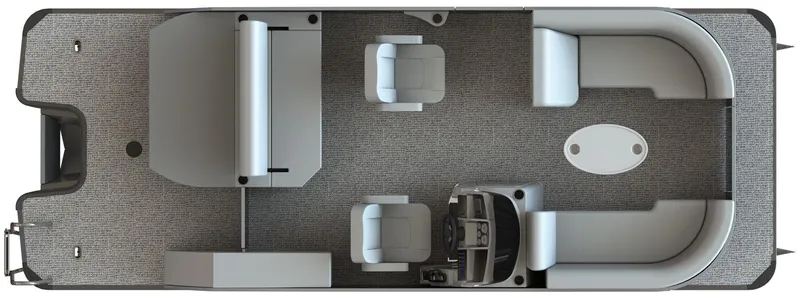 Slide: The Image of 2025 Sylvan Mirage X3 CLZ DH pontoon boat interior layout, top view. - 26