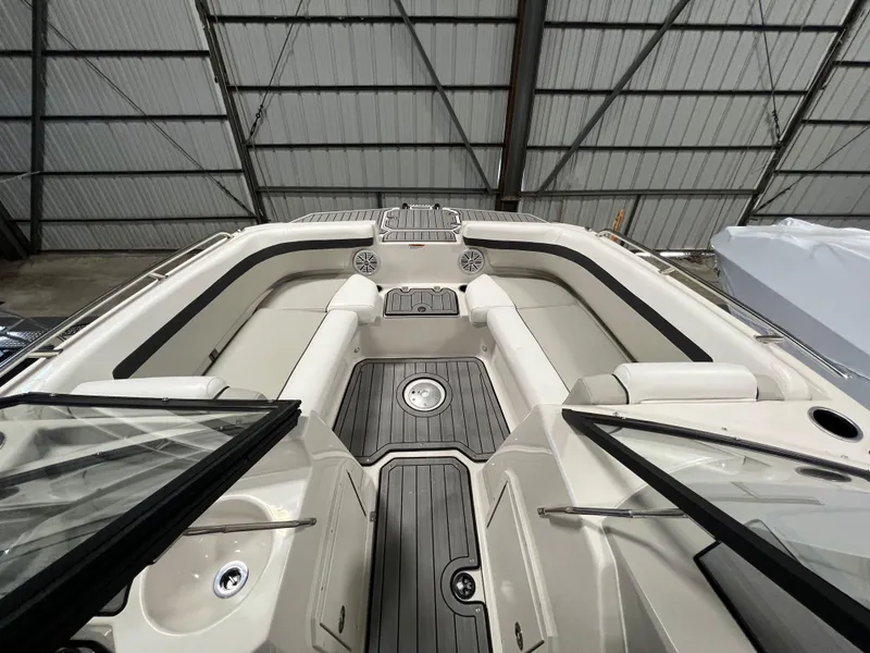 Slide: The Image of 2024 Starcraft SVX 210 OB boat interior with spacious seating and modern design. - 11
