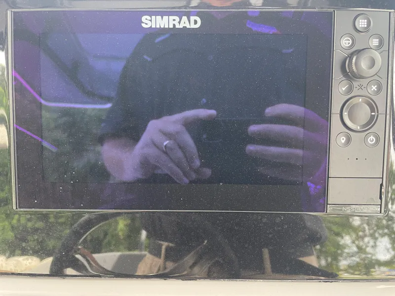 Slide: The Image of Simrad display on 2023 Robalo 266 Cayman boat. - 27