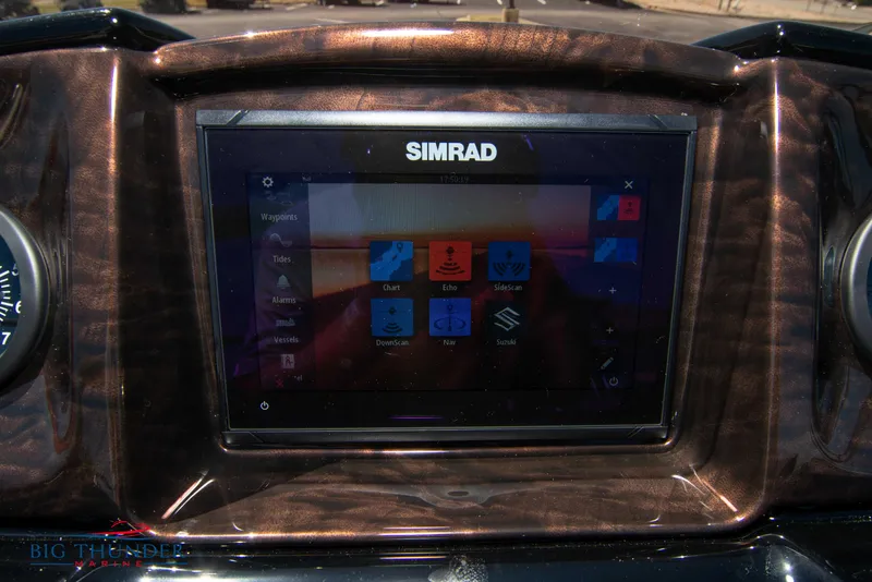 Slide: The Image of Simrad display on 2022 JC SunLounger 25 TT Sport boat dashboard. - 21